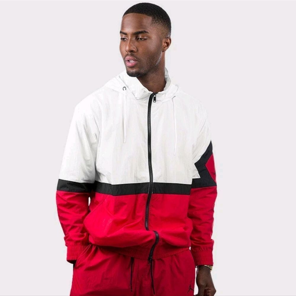 Air Jordan AQ2683 100 DIAMOND TRACK JACKET RED WHITE BLACK Full Zip XL